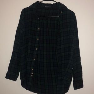 Dark blue and green flannel.